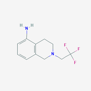 molecular formula C11H13F3N2 B1443388 2-(2,2,2-Trifluoroethyl)-1,2,3,4-tetrahydroisoquinolin-5-amine CAS No. 1183387-63-4