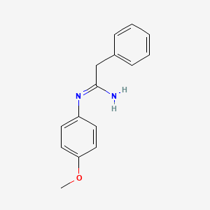 molecular formula C15H16N2O B14433898 N'-(4-methoxyphenyl)-2-phenylethanimidamide CAS No. 75859-62-0