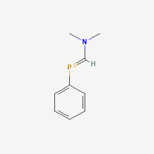 molecular formula C9H12NP B14433906 Methanamine, N,N-dimethyl-1-(phenylphosphinidene)- CAS No. 75471-07-7
