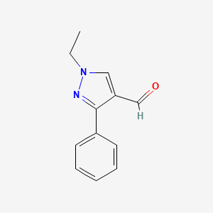 molecular formula C12H12N2O B1443391 1-ethyl-3-phenyl-1H-pyrazole-4-carbaldehyde CAS No. 1250582-63-8