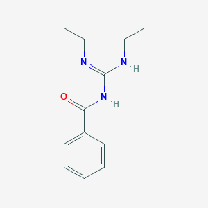 molecular formula C12H17N3O B14433911 N-(N,N'-diethylcarbamimidoyl)benzamide CAS No. 74074-32-1