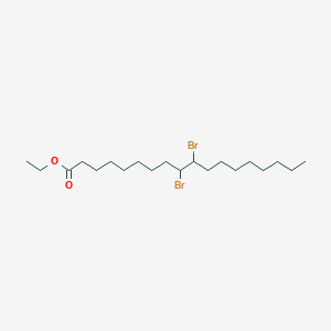 molecular formula C20H38Br2O2 B14433971 Ethyl 9,10-dibromooctadecanoate CAS No. 79912-54-2