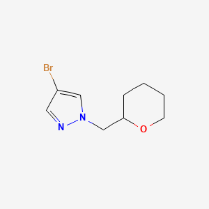 molecular formula C9H13BrN2O B1443398 4-bromo-1-[(oxan-2-yl)methyl]-1H-pyrazole CAS No. 1183588-29-5