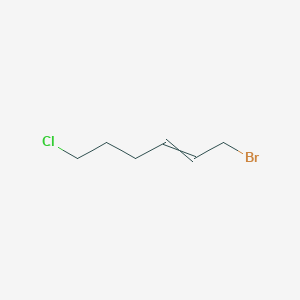 molecular formula C6H10BrCl B14434006 1-Bromo-6-chlorohex-2-ene CAS No. 76047-89-7