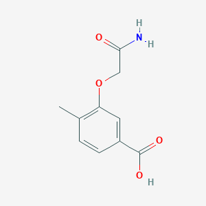 molecular formula C10H11NO4 B1443402 3-(Carbamoylmethoxy)-4-methylbenzoic acid CAS No. 1249590-78-0