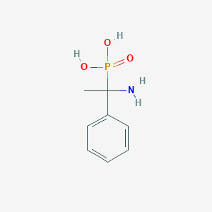 molecular formula C8H12NO3P B14434022 Phosphonic acid, (1-amino-1-phenylethyl)- CAS No. 79014-69-0