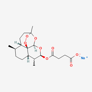 molecular formula C19H27NaO8 B14434035 Dihydroartemisinin alpha-hemisuccinate sodium salt CAS No. 82864-68-4