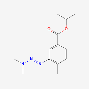 molecular formula C13H19N3O2 B14434039 Isopropyl 3-(3,3-dimethyltriazeno)-p-toluate CAS No. 76765-22-5
