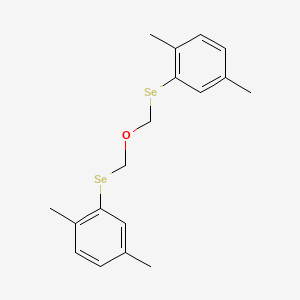molecular formula C18H22OSe2 B14434047 1,1'-[Oxybis(methyleneselanyl)]bis(2,5-dimethylbenzene) CAS No. 82745-58-2