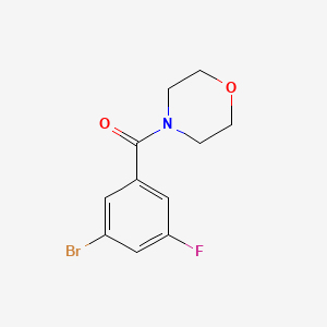 molecular formula C11H11BrFNO2 B1443405 4-(3-溴-5-氟苯甲酰基)吗啉 CAS No. 1329457-16-0