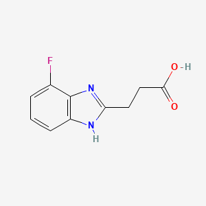 molecular formula C10H9FN2O2 B1443406 3-(4-氟-1H-1,3-苯并二唑-2-基)丙酸 CAS No. 1183522-97-5