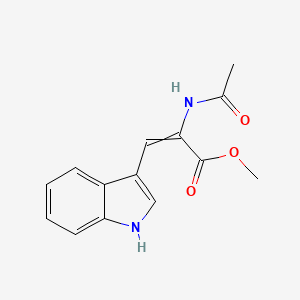 molecular formula C14H14N2O3 B14434060 methyl 2-acetamido-3-(1H-indol-3-yl)prop-2-enoate CAS No. 79722-83-1