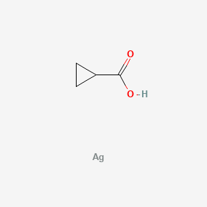 molecular formula C4H6AgO2 B14434092 Cyclopropanecarboxylic acid, silver(I) salt CAS No. 75112-77-5