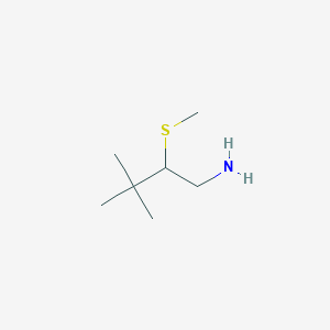 molecular formula C7H17NS B1443411 3,3-Dimethyl-2-(methylsulfanyl)butan-1-amine CAS No. 1248784-53-3