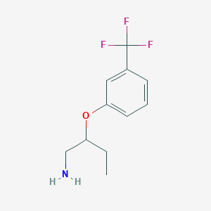 molecular formula C11H14F3NO B1443412 1-[(1-Aminobutan-2-yl)oxy]-3-(trifluoromethyl)benzene CAS No. 1247503-10-1
