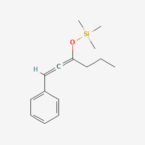 molecular formula C15H22OSi B14434127 Trimethyl[(1-phenylhexa-1,2-dien-3-yl)oxy]silane CAS No. 75072-62-7