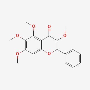 molecular formula C19H18O6 B14434184 3,5,6,7-Tetramethoxyflavone CAS No. 75413-07-9