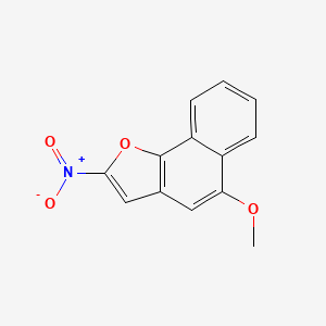molecular formula C13H9NO4 B14434211 NAPHTHO(1,2-b)FURAN, 5-METHOXY-2-NITRO- CAS No. 75965-78-5