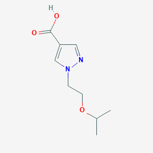 molecular formula C9H14N2O3 B1443422 1-[2-(Propan-2-yloxy)ethyl]-1H-pyrazole-4-carboxylic acid CAS No. 1248246-94-7