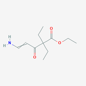 molecular formula C11H19NO3 B14434236 Ethyl 5-amino-2,2-diethyl-3-oxopent-4-enoate CAS No. 74367-91-2