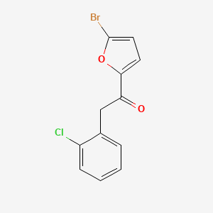 molecular formula C12H8BrClO2 B1443425 1-(5-Bromofuran-2-yl)-2-(2-chlorophenyl)ethan-1-one CAS No. 1183050-88-5