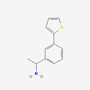 molecular formula C12H13NS B1443426 1-(3-Thiophen-2-yl-phenyl)-ethylamine CAS No. 1249983-36-5