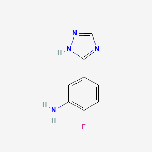 molecular formula C8H7FN4 B1443430 2-fluoro-5-(1H-1,2,4-triazol-3-yl)aniline CAS No. 1247084-34-9