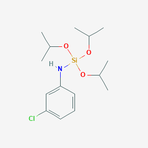 molecular formula C15H26ClNO3Si B14434306 N-(3-Chlorophenyl)-1,1,1-tris[(propan-2-yl)oxy]silanamine CAS No. 82991-90-0