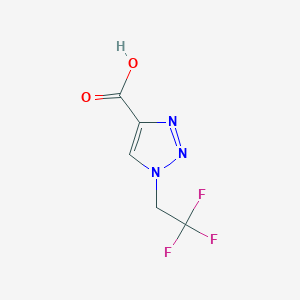 molecular formula C5H4F3N3O2 B1443431 1-(2,2,2-Trifluoroethyl)-1H-1,2,3-triazole-4-carboxylic acid CAS No. 856905-32-3