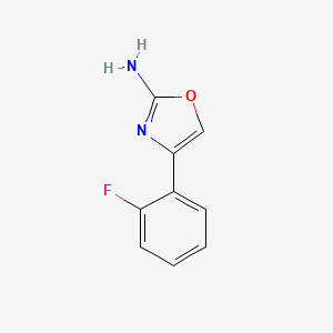 molecular formula C9H7FN2O B1443433 4-(2-Fluorophenyl)-1,3-oxazol-2-amine CAS No. 1247986-89-5