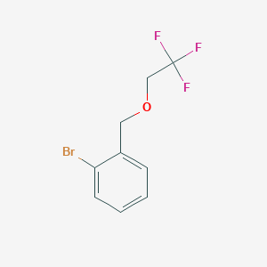 molecular formula C9H8BrF3O B1443434 1-Bromo-2-((2,2,2-trifluoroethoxy)methyl)benzene CAS No. 1247392-19-3
