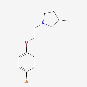 molecular formula C13H18BrNO B1443436 1-[2-(4-Bromophenoxy)ethyl]-3-methylpyrrolidine CAS No. 1250736-66-3