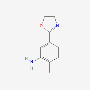 molecular formula C10H10N2O B1443438 2-Methyl-5-(1,3-oxazol-2-yl)aniline CAS No. 1249267-24-0