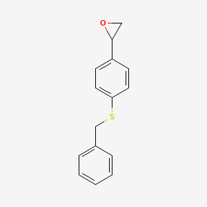 molecular formula C15H14OS B14434432 2-[4-(Benzylsulfanyl)phenyl]oxirane CAS No. 78832-96-9