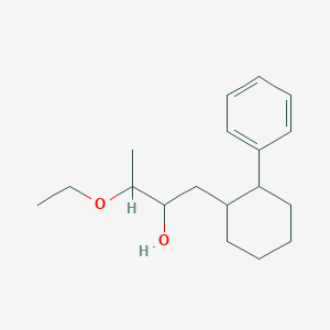 molecular formula C18H28O2 B14434446 3-Ethoxy-1-(2-phenyl-cyclohexyl)-butan-2-ol CAS No. 74897-72-6