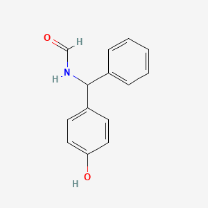 molecular formula C14H13NO2 B14434459 N-[(4-Hydroxyphenyl)(phenyl)methyl]formamide CAS No. 79876-23-6