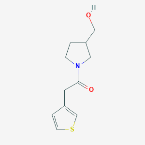 1-(3-(Hydroxymethyl)pyrrolidin-1-yl)-2-(thiophen-3-yl)ethanone