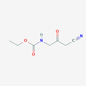molecular formula C7H10N2O3 B14434508 Ethyl (3-cyano-2-oxopropyl)carbamate CAS No. 77362-39-1