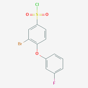 molecular formula C12H7BrClFO3S B1443451 3-Bromo-4-(3-fluorophenoxy)benzene-1-sulfonyl chloride CAS No. 1284177-46-3
