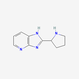 molecular formula C10H12N4 B1443452 2-{1H-imidazo[4,5-b]pyridin-2-yl}pyrrolidine CAS No. 933706-99-1