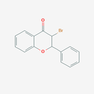 molecular formula C15H11BrO2 B14434524 3-Bromo-2-phenyl-chroman-4-one CAS No. 75630-64-7