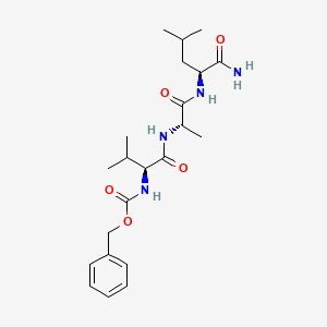 molecular formula C22H34N4O5 B14434536 N-[(Benzyloxy)carbonyl]-L-valyl-L-alanyl-L-leucinamide CAS No. 80165-13-5