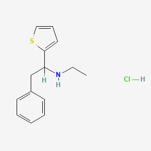 molecular formula C14H18ClNS B14434550 alpha-Benzyl-N-ethyl-2-thenylamine hydrochloride CAS No. 80154-64-9