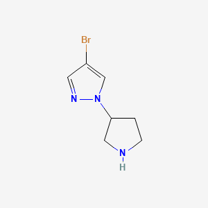 molecular formula C7H10BrN3 B1443458 4-Bromo-1-pyrrolidin-3-yl-1H-pyrazole CAS No. 1247439-25-3