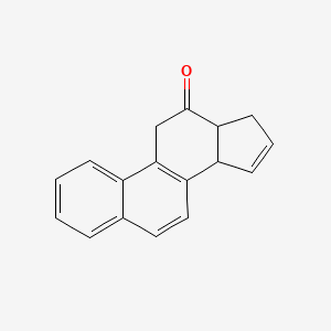 molecular formula C17H14O B14434588 Gona-1,3,5,7,9,15-hexaen-12-one, (13xi,14xi)- CAS No. 80299-44-1