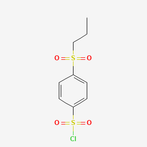 molecular formula C9H11ClO4S2 B1443461 4-(Propane-1-sulfonyl)benzene-1-sulfonyl chloride CAS No. 1250742-44-9