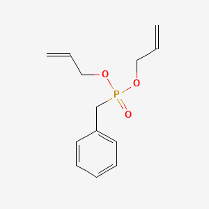 molecular formula C13H17O3P B14434610 Phosphonic acid, benzyl-, diallyl ester CAS No. 74038-34-9
