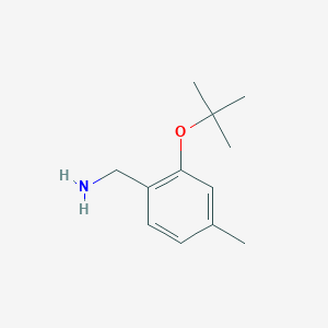 molecular formula C12H19NO B1443465 [2-(Tert-butoxy)-4-methylphenyl]methanamine CAS No. 1248954-00-8