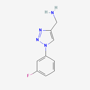 molecular formula C9H9FN4 B1443467 (1-(3-Fluorophenyl)-1H-1,2,3-triazol-4-YL)methanamine CAS No. 944905-66-2