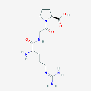 molecular formula C13H24N6O4 B14434675 L-Proline, L-arginylglycyl- CAS No. 76046-40-7